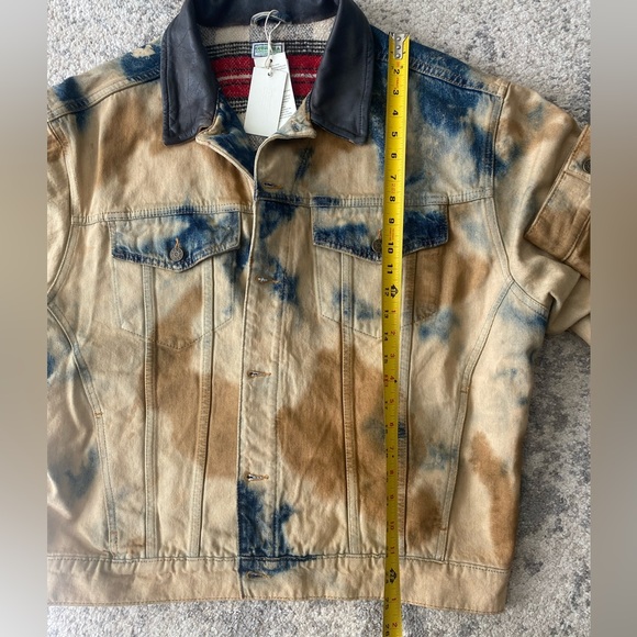 Guess USA - Bleached Denim Trucker Jacket Acid Savas Wash - Picture 7 of 9